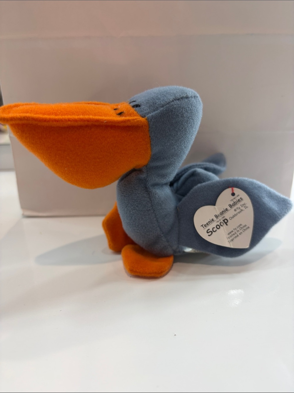 Ty Collectable Scoop Pelican Plush - Blue and Orange